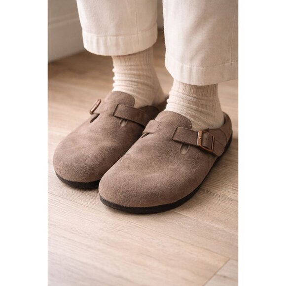 Evellyhoot Shoes - Evellyhoot 250 8555 Round Toe Suede Cork Clogs Size 40 (7) Casual Lagenlook
